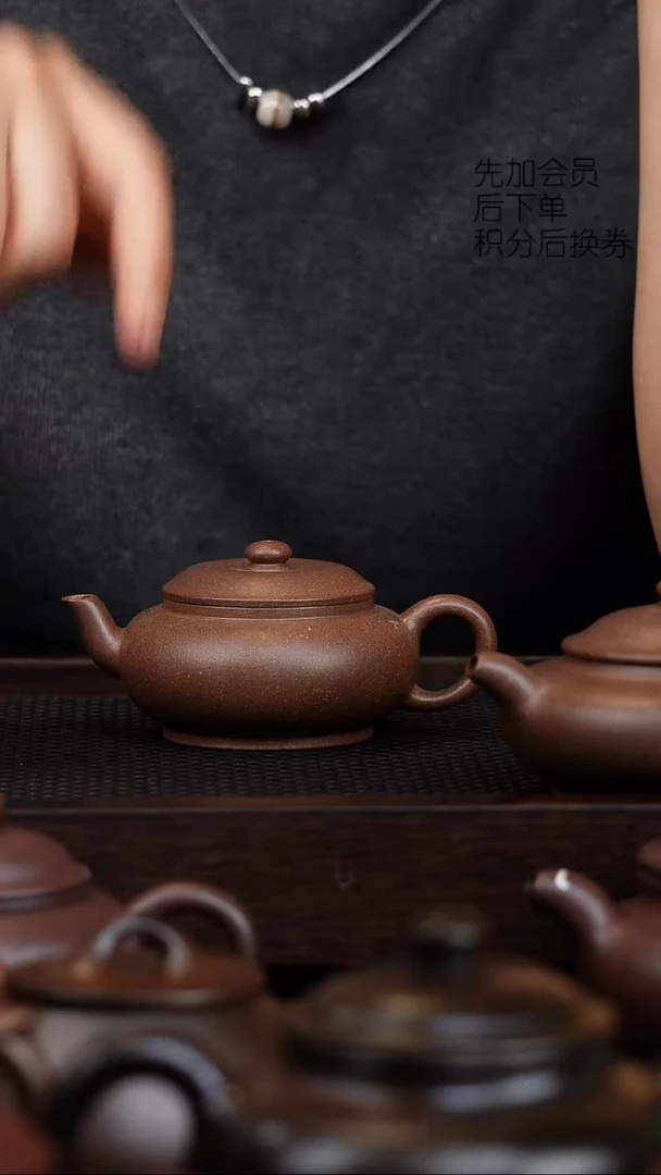 茶壶紫砂微瑕鲨鱼皮允卿扁灯