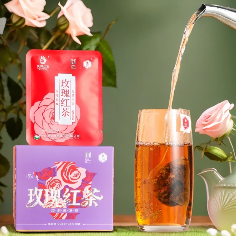 凤牌红茶花草茶玫瑰红茶调味茶可冷泡方便袋泡茶25克