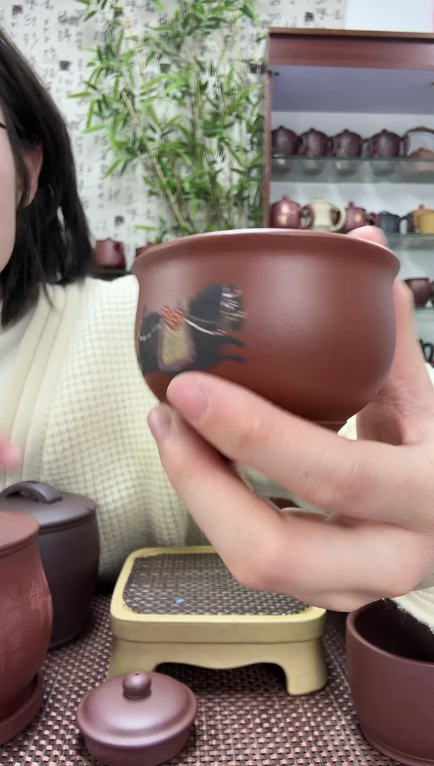 【闪购商品】紫砂茶杯宜兴紫砂小马主人杯无礼盒100cc