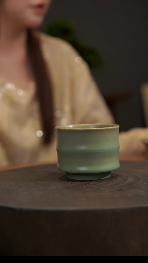 杯子竹节杯 汝州原产地  原矿老釉