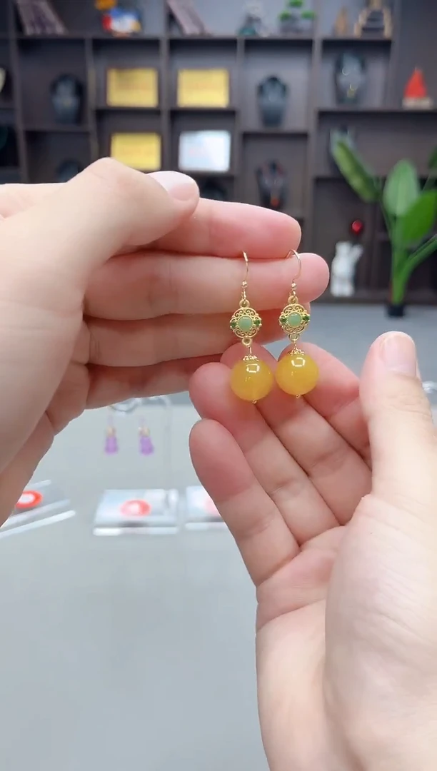 未镶嵌耳饰玛瑙/玉髓202000