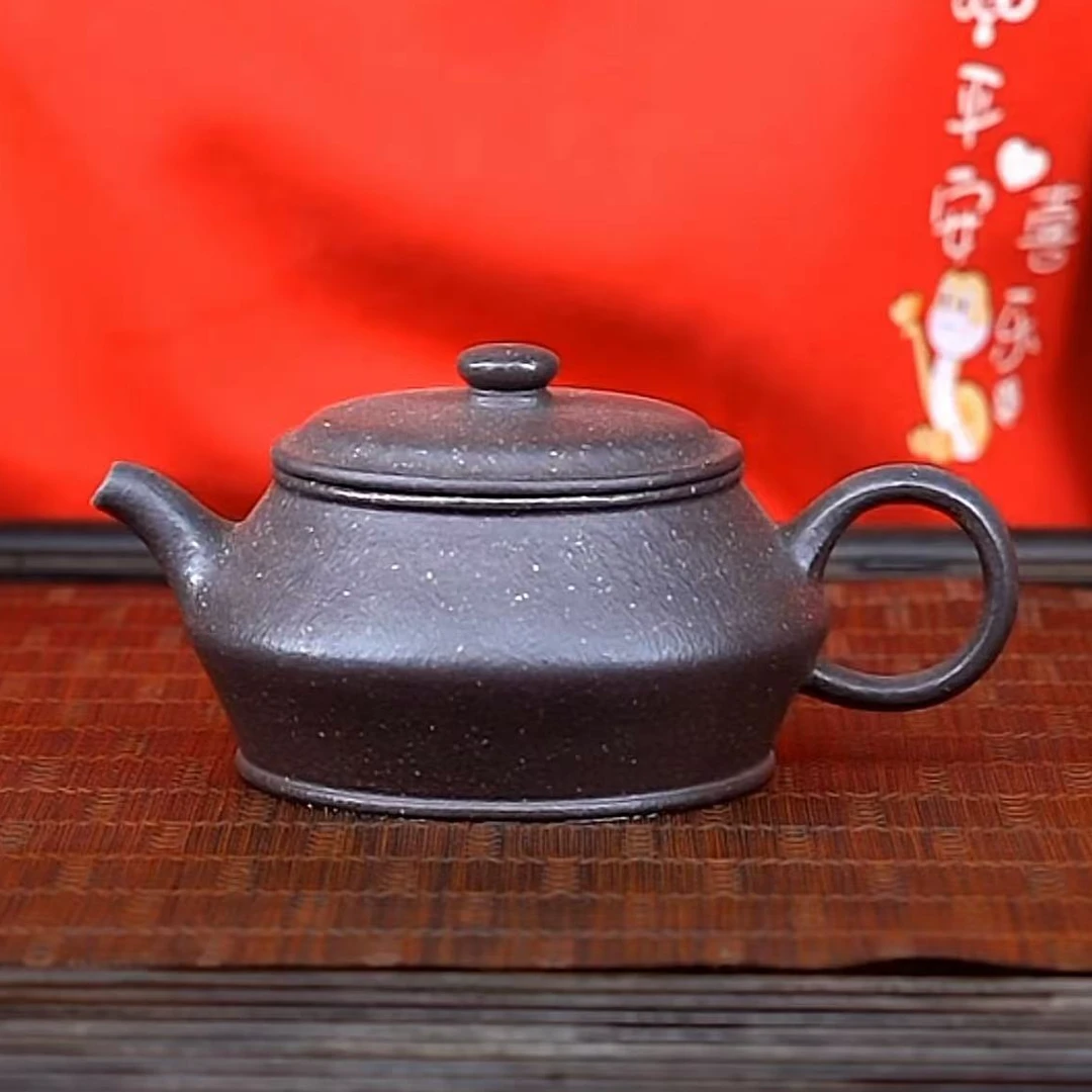 XJ粗砂天青[曼殊200CC]原矿手工紫砂壶