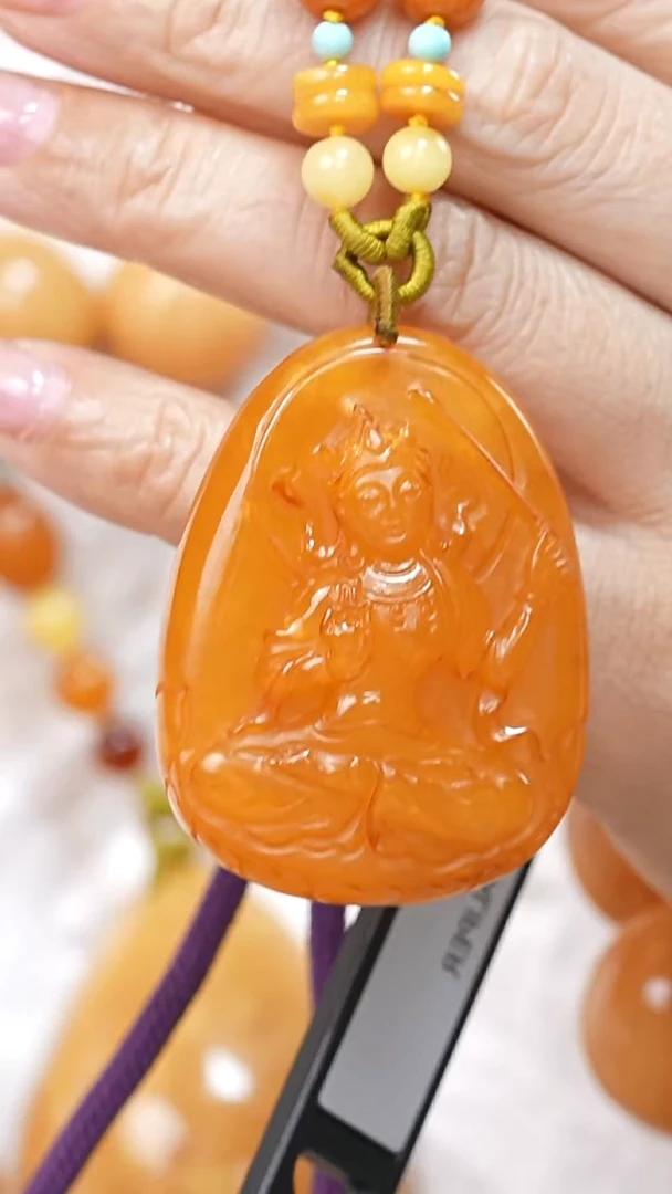 蜜蜡颈饰未镶嵌4940天然蜜蜡珠宝奇石云端妖孽全部保真