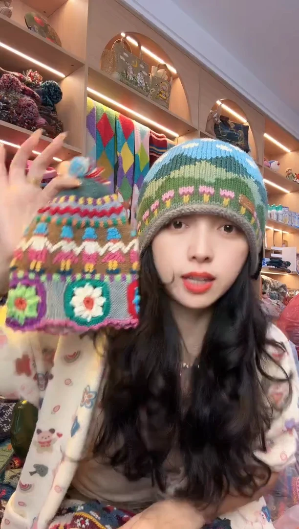 绵羊毛静*南美洲羊驼毛帽子B834