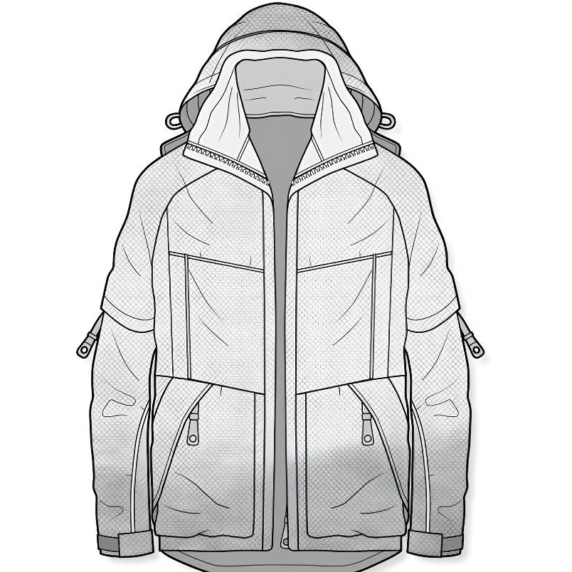 【巨浪潮奢】C D满印薄款连帽棉服