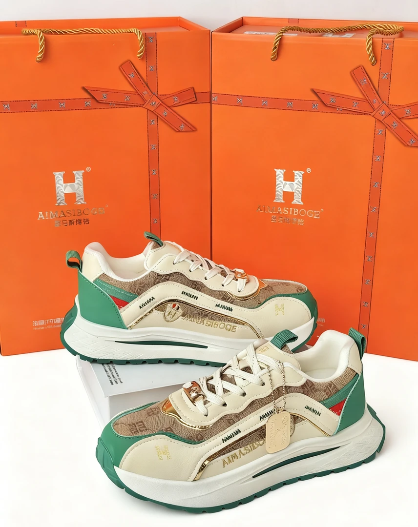 爱马斯博格 NFC芯片印花轻奢休闲鞋（男女同款）