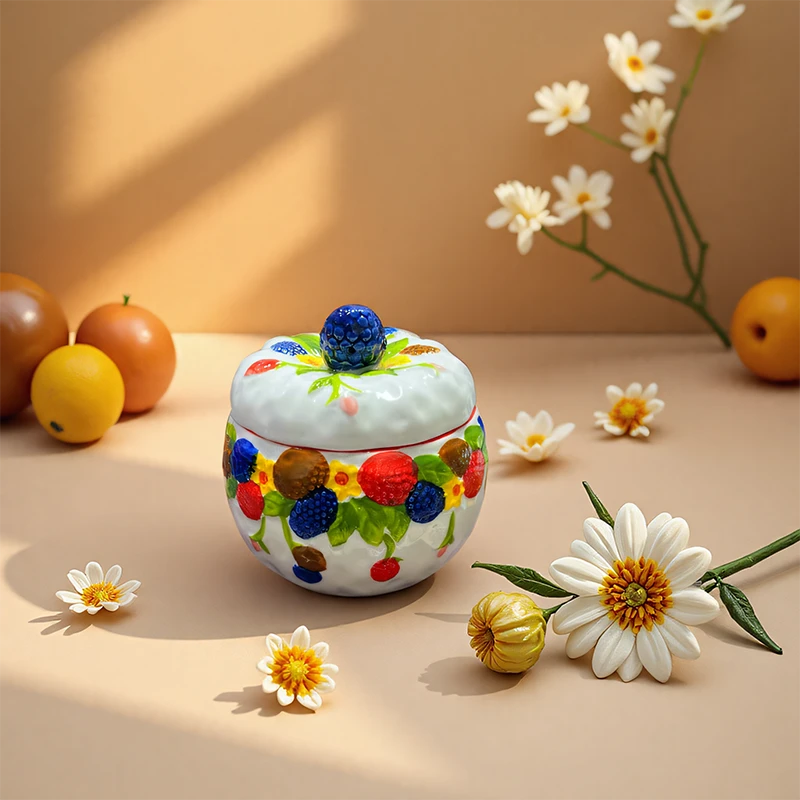 （1个装 ）树莓陶瓷厨房带盖炖盅