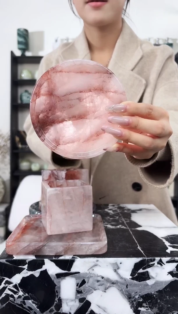 石材粉萤石小圆盘001