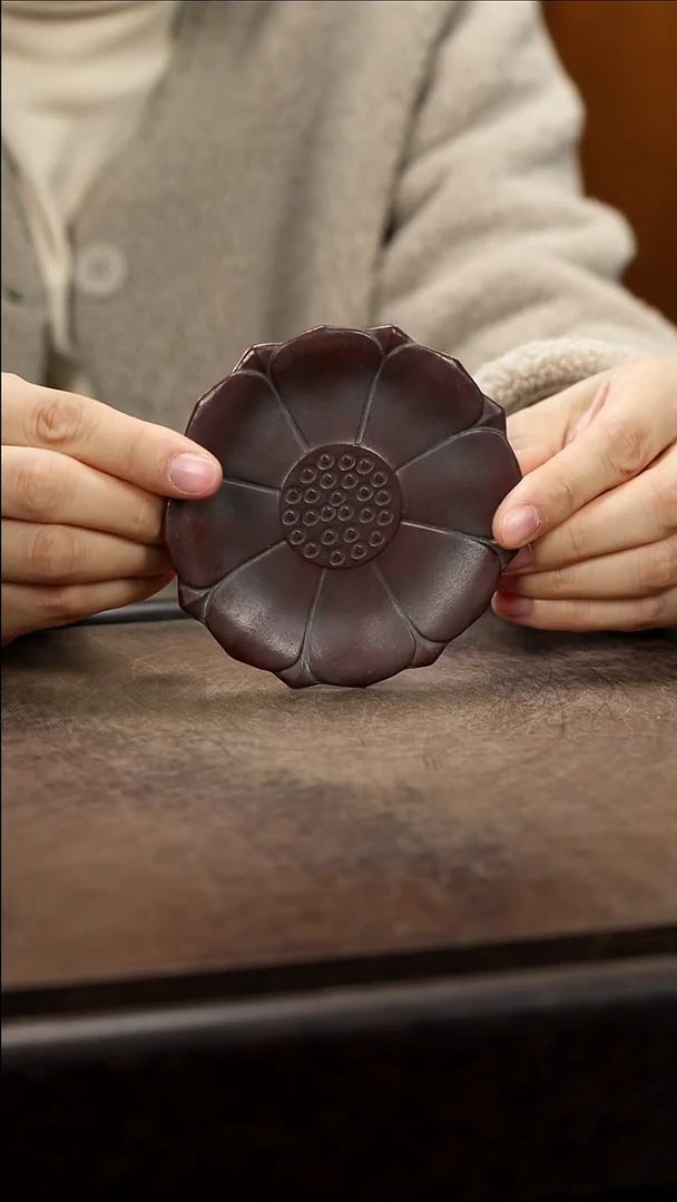 紫砂茶宠紫砂莲花壶承