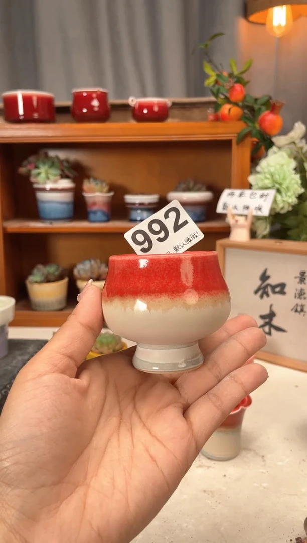 瓷片992小芳手工花盆编号