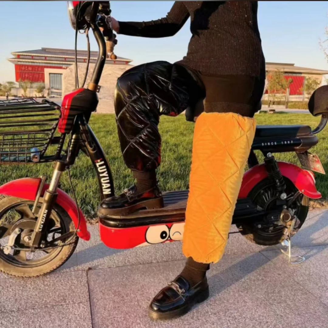 骑行保暖加绒护膝(PU款)加厚保暖防风防水(0828)