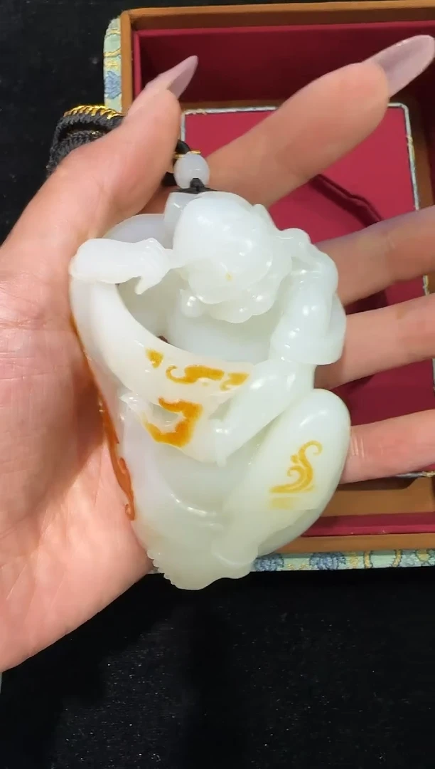 未镶嵌和田玉把件雪*风罗汉