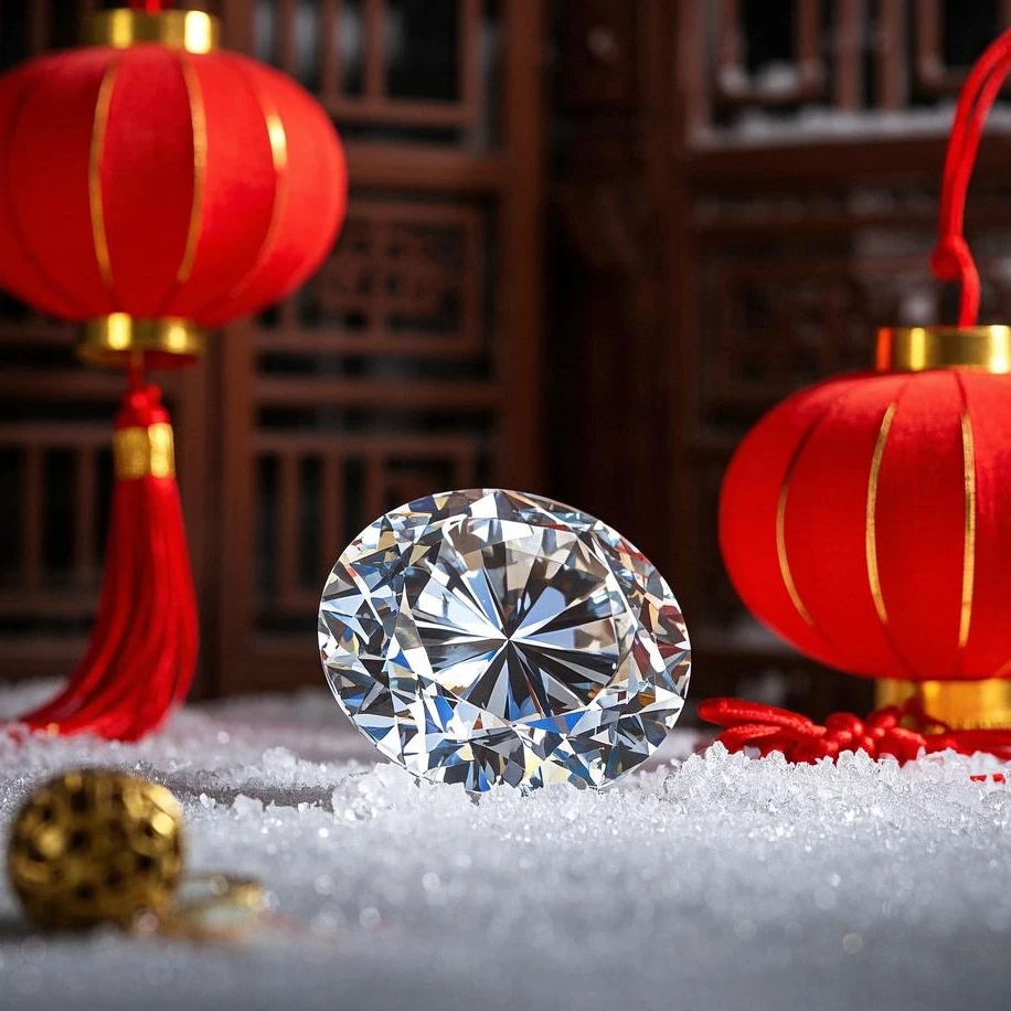 【合成/培育】1-2ct 培育钻石礼物年终求婚定制婚戒黄金礼物爆闪