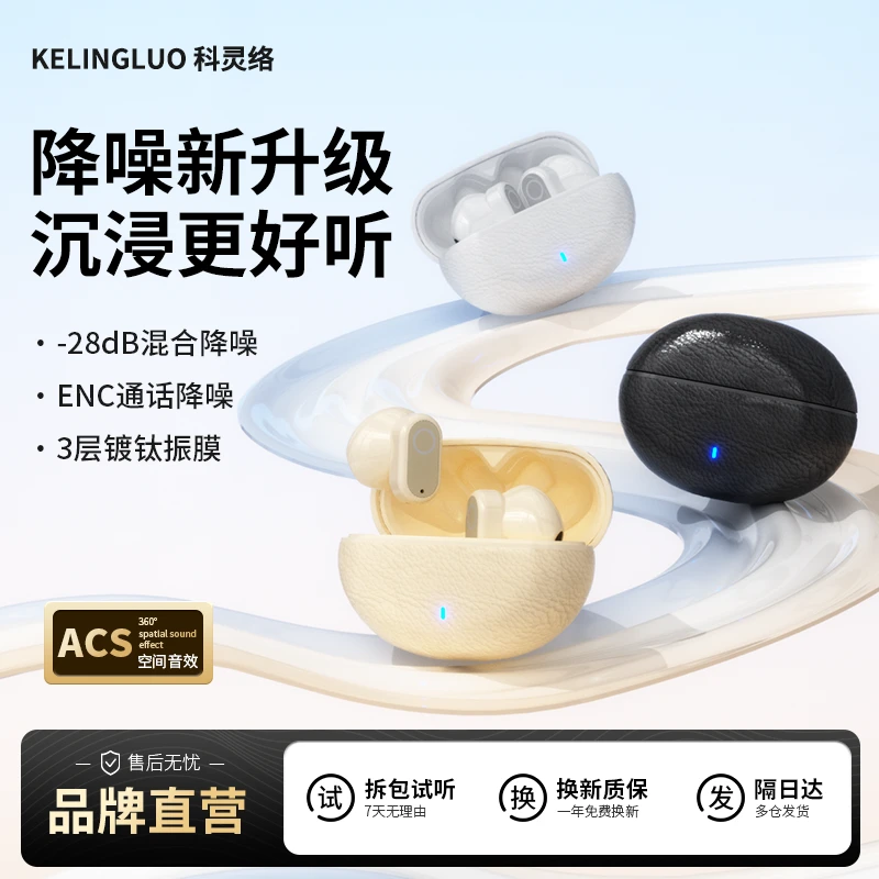 柏林之声无线蓝牙耳机超长续航降噪挂耳式适用苹果安卓通用运动