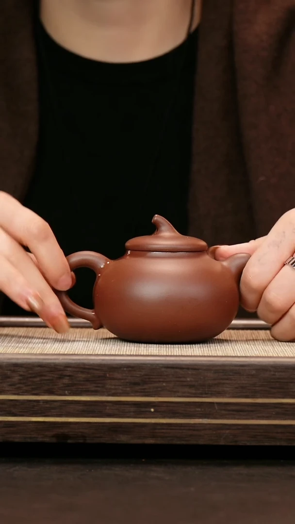 茶壶紫砂原矿紫泥 茄瓜220cc