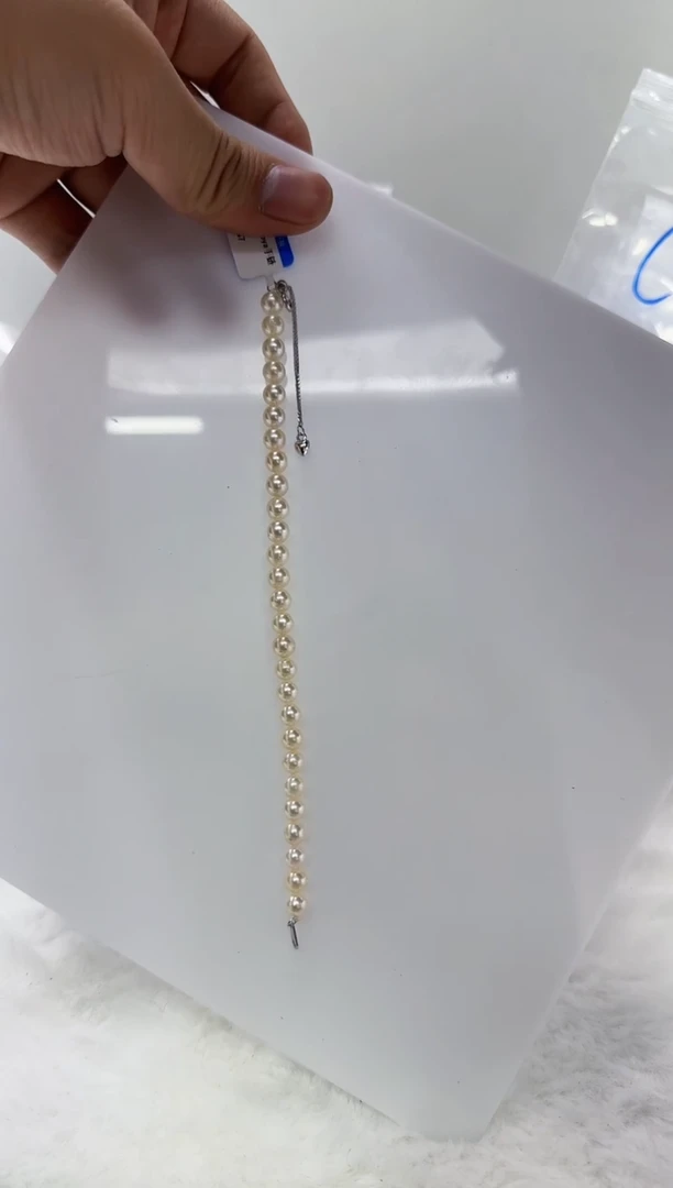 【闪购商品】海水珍珠DA银S925镶嵌t847 羽皇金手链6