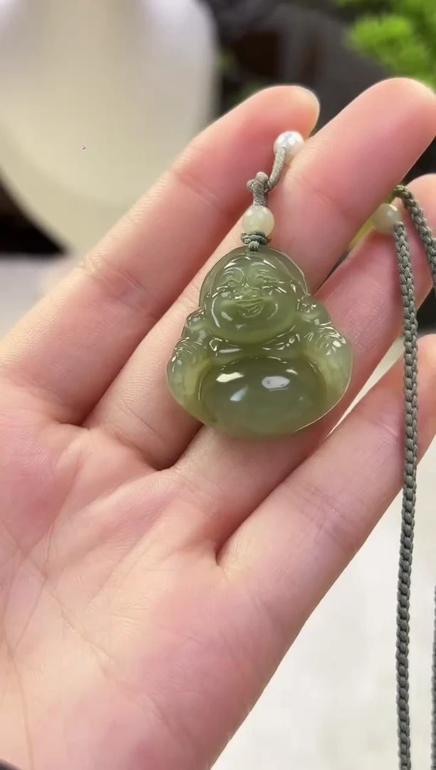 颈饰未镶嵌和田玉30mm佛公