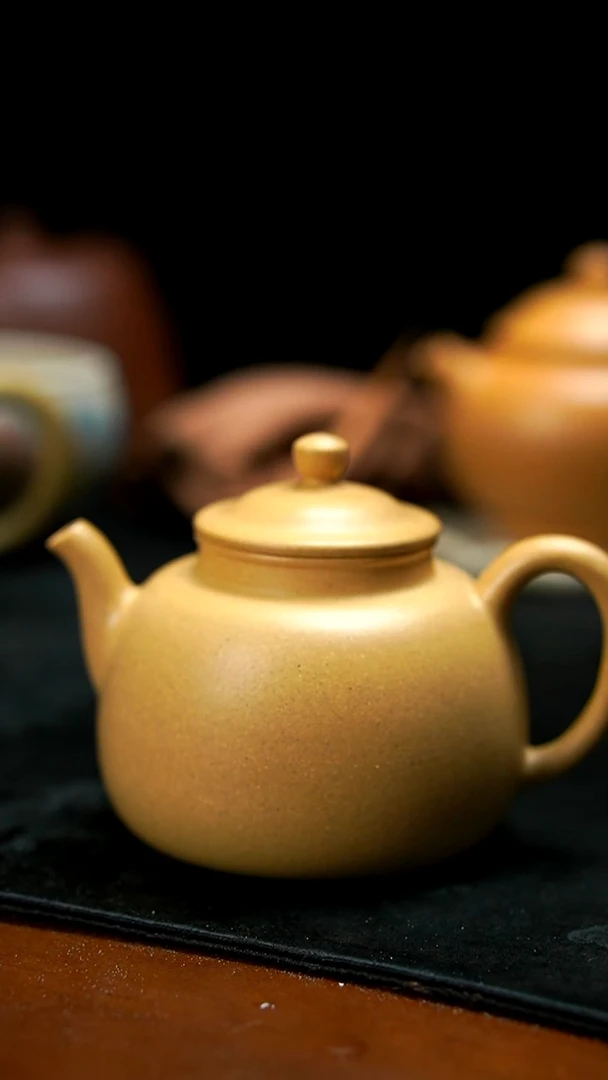 茶壶紫砂本绿光素壶