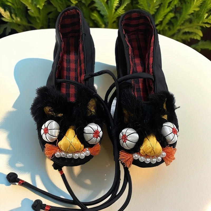 蔡姐纯手工千层底虎头布鞋