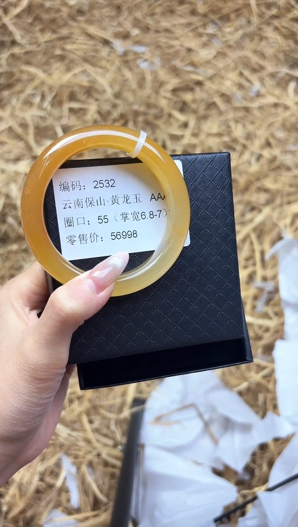 未镶嵌手镯石英质玉2532--圈口55