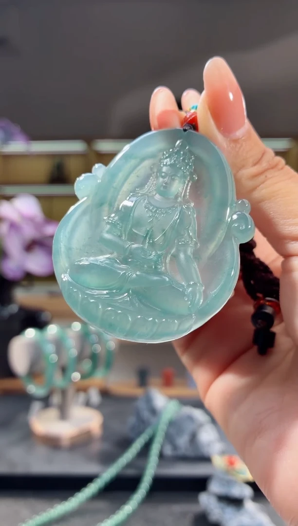 吊坠(不含链)未镶嵌翡翠观音
