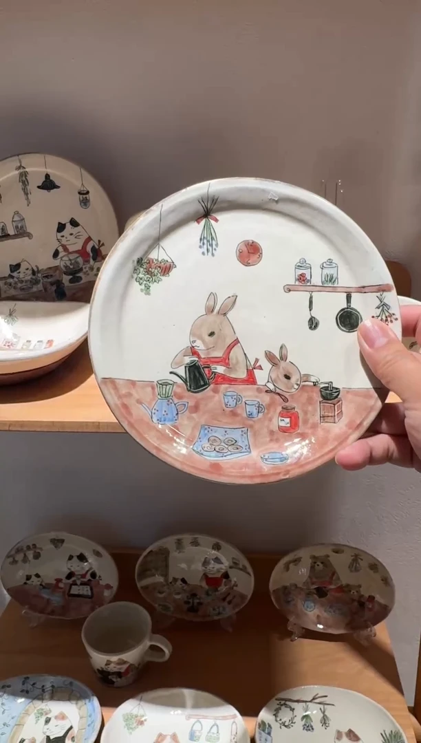 陶日本陶艺作家手作器物川田圆盘