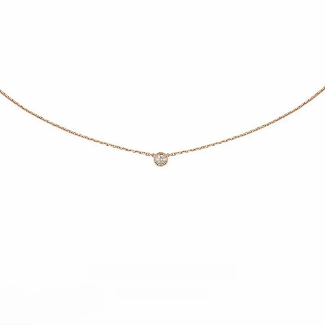 链子925银莫桑石 飞碟项链 ZF-B508