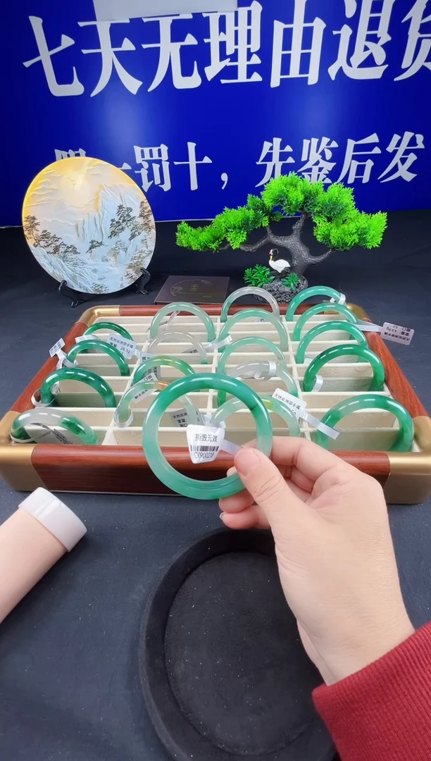 未镶嵌手镯石英质玉（非洲翠）真品上等纯天然非洲翠玉手镯