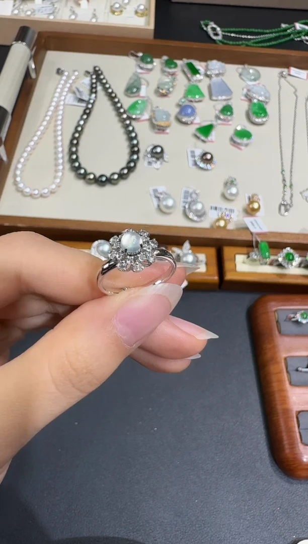 翡翠戒指18K金镶嵌X0622-68-143