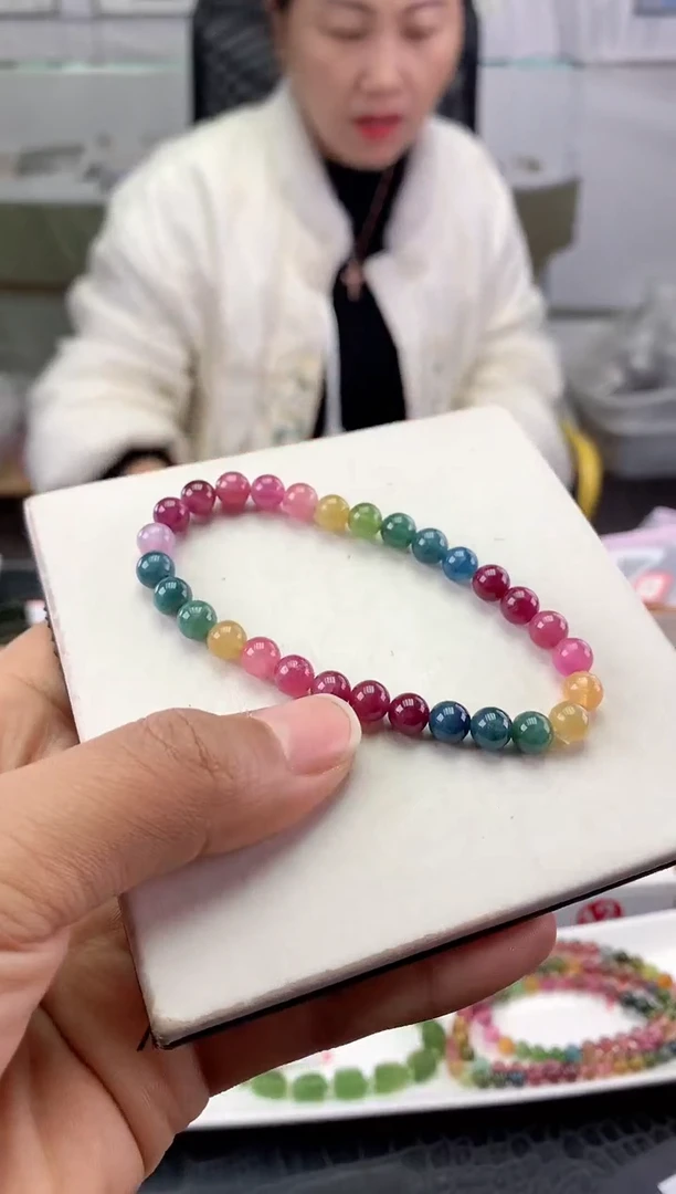 未镶嵌手串碧玺多样性发一条