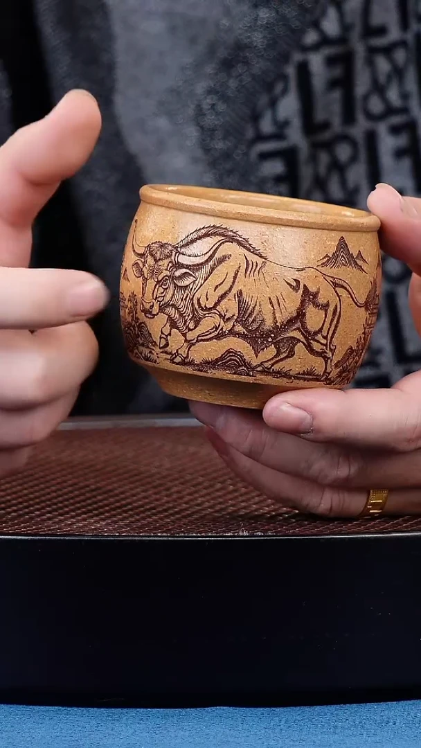 茶杯紫砂宜兴原矿紫砂 全手工制作