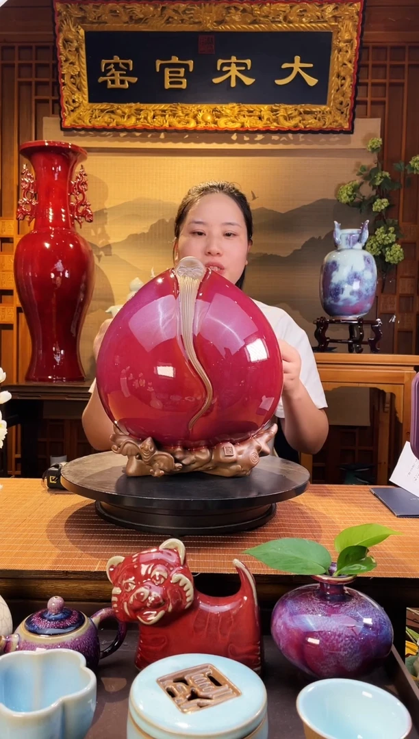 摆件大宋官窑【福寿桃】福依蟠桃，寿者为尊