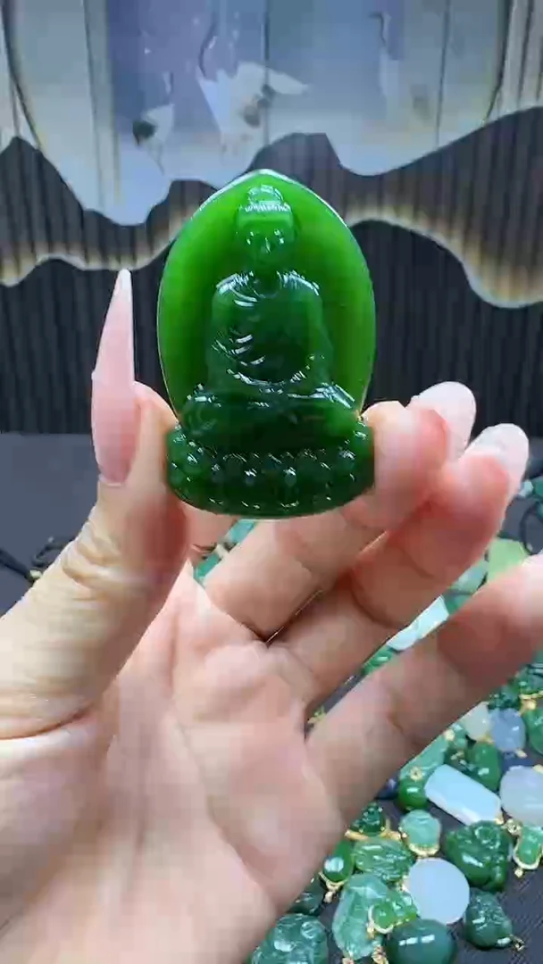 和田玉未镶嵌挂件1