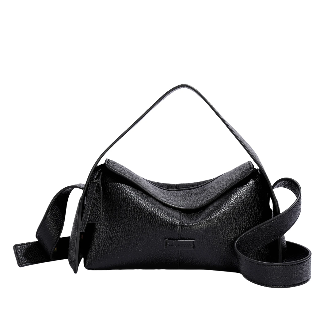 小众设计软皮荔枝纹挂耳屋檐包2025新款通勤单肩斜挎包