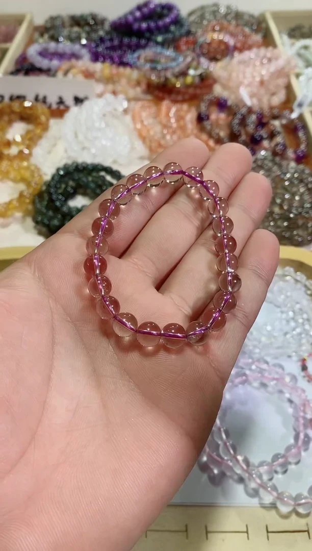【闪购商品】水晶手链未镶嵌紫黄晶8M+ （多样性发其一）