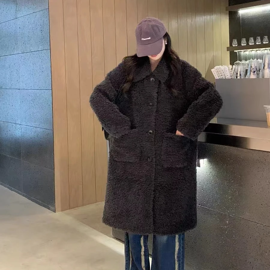 秋冬季韩版立领加厚外套女装长款D3（以直播间实物为准）