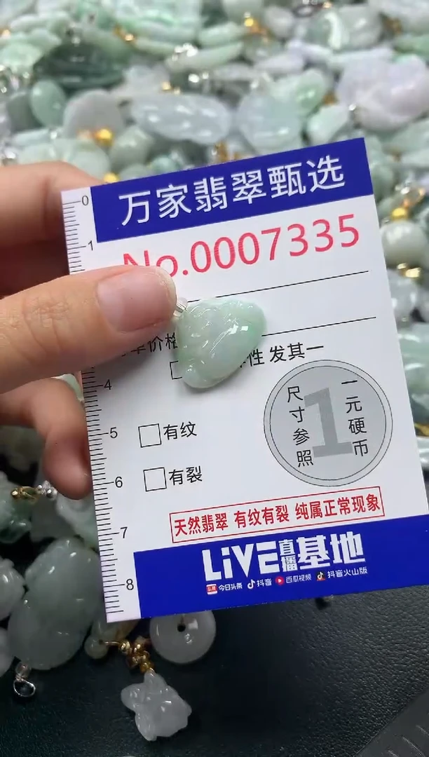 吊坠(不含链)未镶嵌翡翠7335