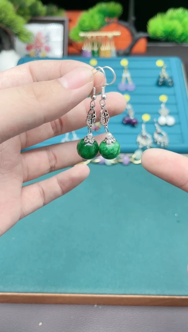 【闪购商品】玛瑙/玉髓耳钉银S925镶嵌308000