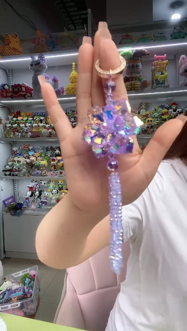 玻璃2531真紫色有钱花车挂材料包1套1套