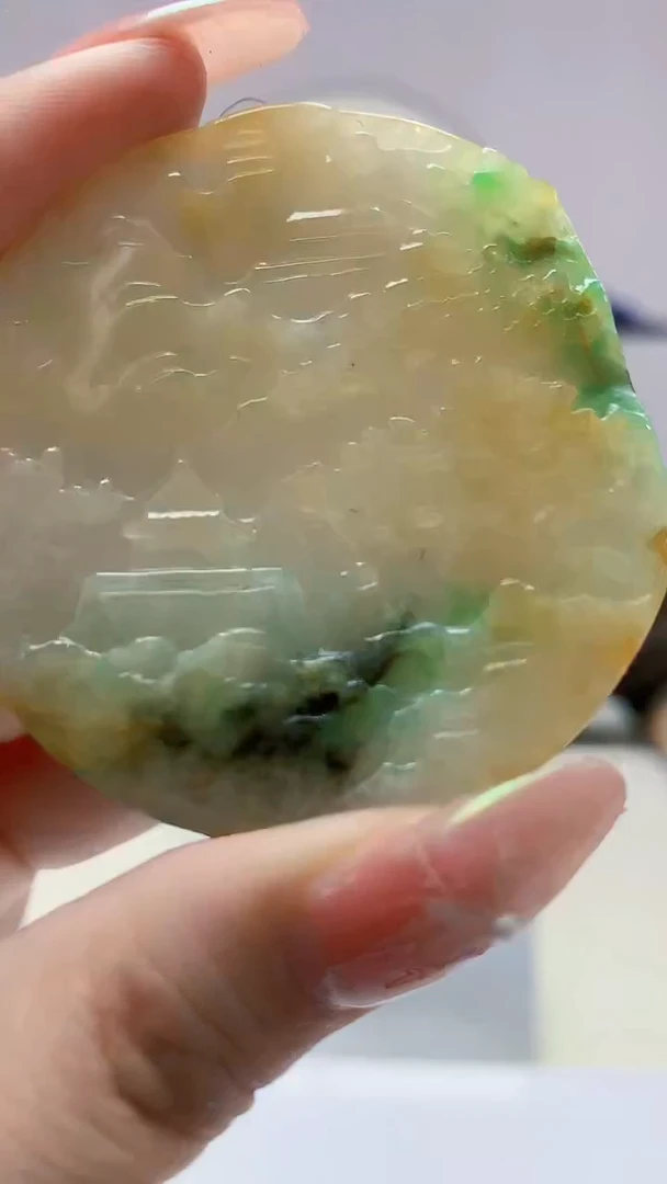 【闪购商品】定制翡翠未镶嵌1502DD-毛货挂件176