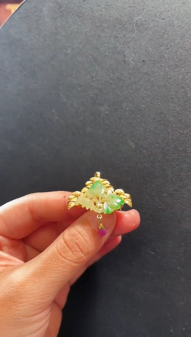 【闪购商品】翡翠颈饰14K金镶嵌支持48小时鉴赏