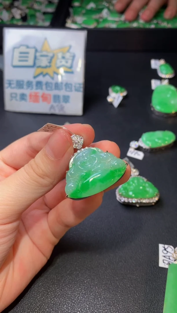 颈饰银S925镶嵌翡翠翡翠