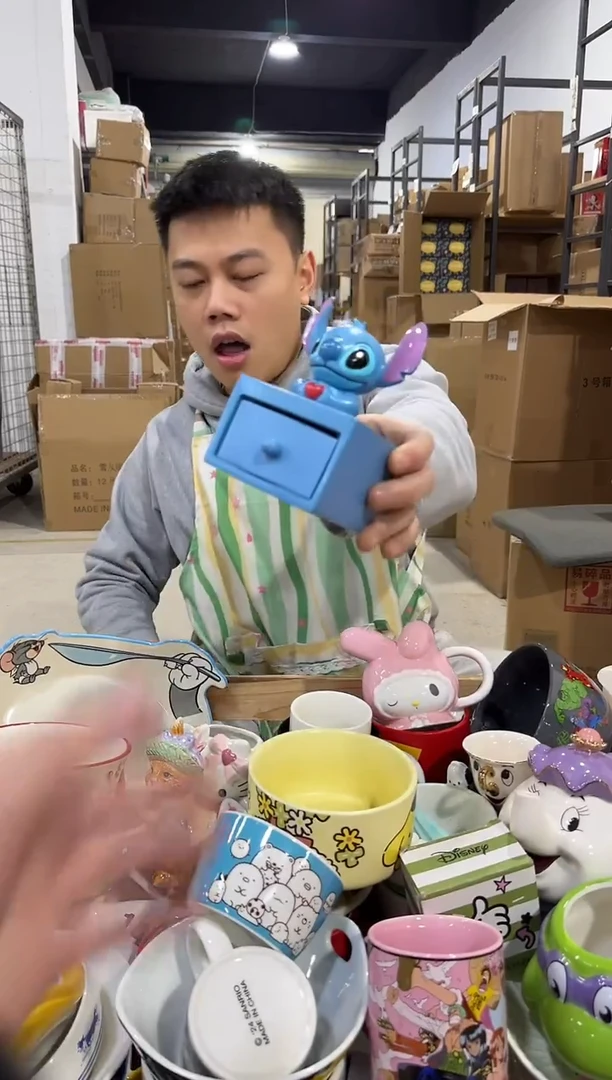瓷片史迪仔抽屉首饰盒