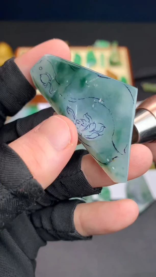 定制翡翠未镶嵌天然翡翠裸石 （含工费）