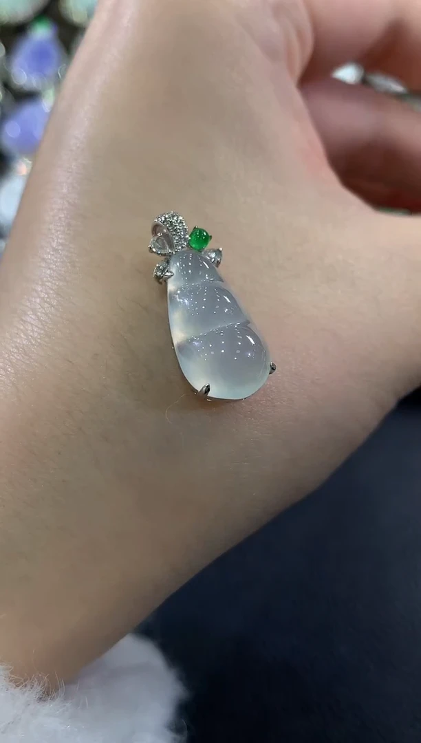 吊坠(不含链)18K金镶嵌翡翠b27多样性一件发货