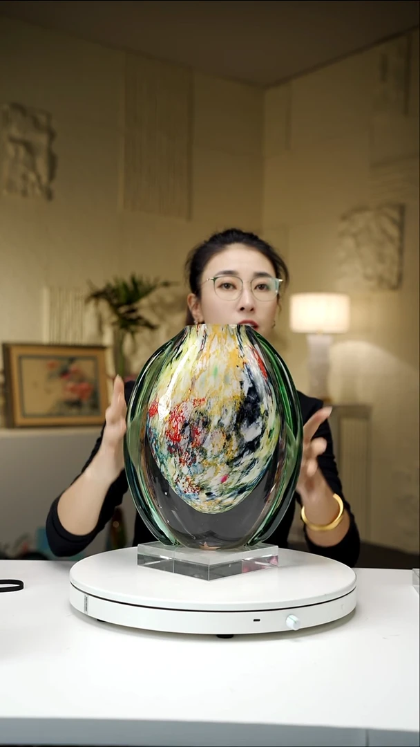 手工艺品琉璃莫奈设计款花瓶