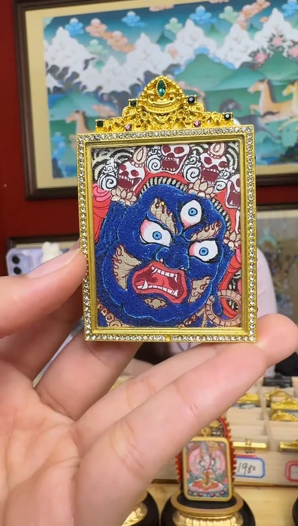 吊坠大黑老师-热贡纯手绘