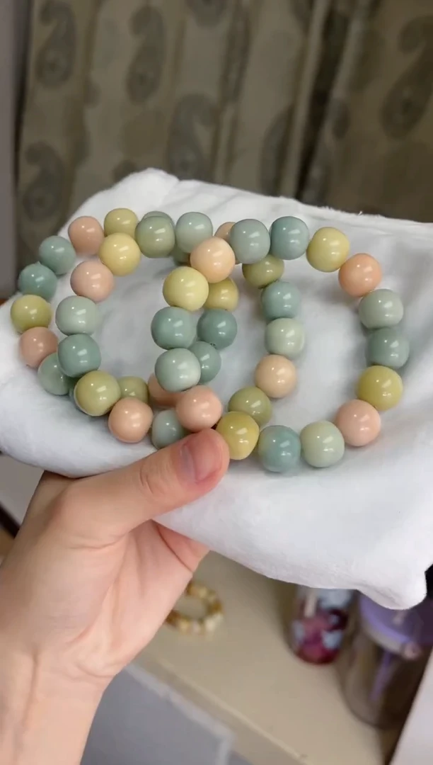 菩提根/象牙果手串c06干磨苹果13*14mm