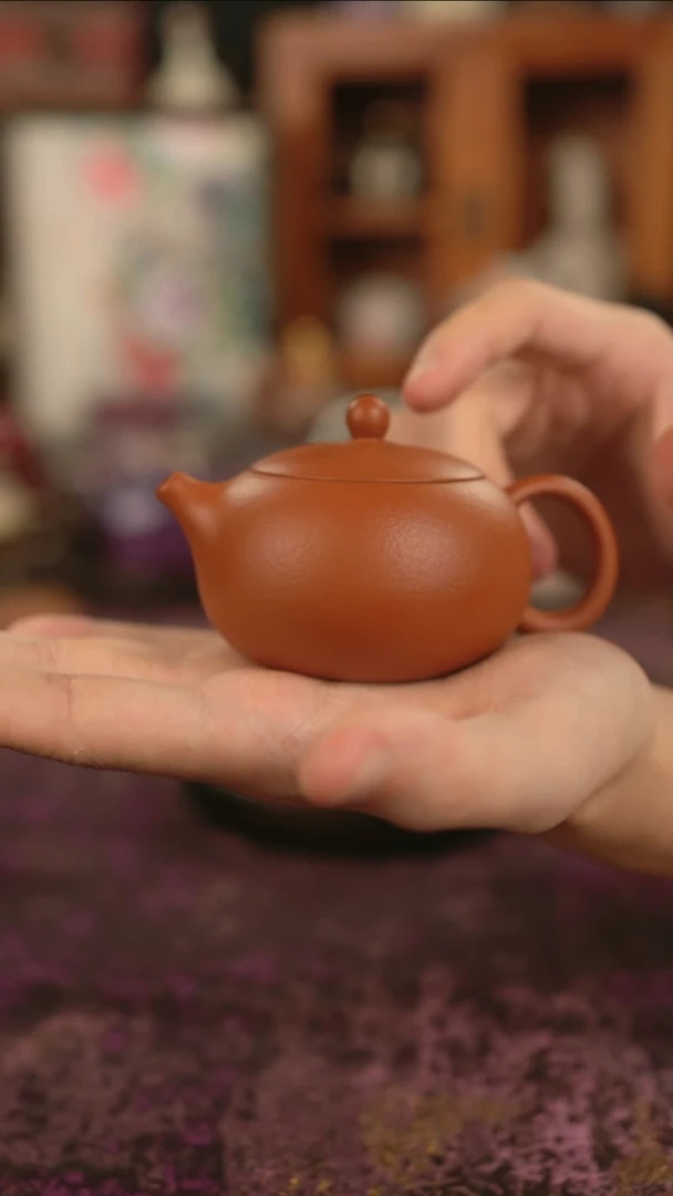 摩吉陶陶闪拍链接紫砂橘皮西施壶