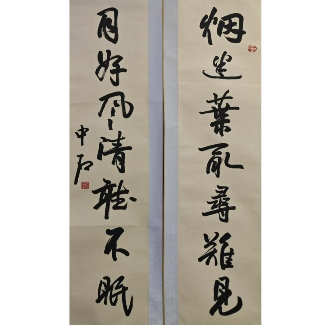 ZS-3-392 书法 尺寸33x136cmx2 纸本镜心